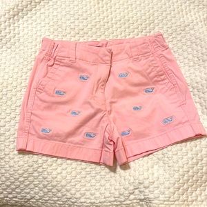 Vineyard vines little girls, size 7 pink shorts with whales